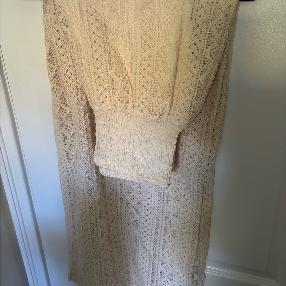Divided Cream Wide Leg Lace Pants